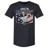 Jack Hughes New Jersey American Flag WHT by 500 LEVEL