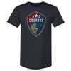 North Carolina Courage Vintage Primary Logo WHT by 500 LEVEL