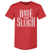 Christmas Rose And Sleigh WHT by 500 LEVEL