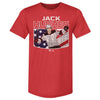 Jack Hughes New Jersey American Flag WHT by 500 LEVEL
