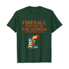 Men's "Fireball & Whiskey" Graphic Tee - Bold Casual Wear, Stylish Slim Fit