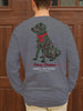 Men's Merry Christmas Dog and Christmas Lights Long Sleeve Tee - #SIMPLYSOUTHERN MN-LS-MRYLB-CHARCOALHTHR by DoodleBug's