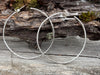 Trace Hoops | Sterling Silver by mend metalworks