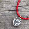 Carry Necklace | African Trade + Sterling Silver + Hubei Turquoise by mend metalworks