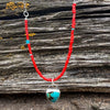 Carry Necklace | African Trade + Sterling Silver + Hubei Turquoise by mend metalworks