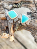 Unfold Studs | Carico Lake Turquoise by mend metalworks