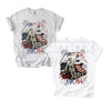 Merica and Justice For All Fourth Of July T-Shirt – Patriotic Rock Music Meme Tee, Funny Independence Day Unisex Graphic Shirt