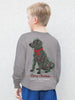 Merry Christmas Dog with Christmas Lights YTH Long Sleeve Tee - #SIMPLYSOUTHERN - YTH-MN-LS-MRYLB-SPORTGRY by DoodleBug's