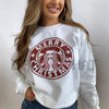 Merry Christmas Graphics Crewneck Sweatshirt by Dog Mom Hat