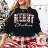 Merry Christmas Sweatshirt - Buffalo Plaid Crewneck by Adorb Custom Tees