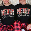 Merry Christmas Sweatshirt - Buffalo Plaid Crewneck by Adorb Custom Tees