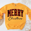 Merry Christmas Sweatshirt - Buffalo Plaid Crewneck by Adorb Custom Tees