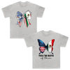 Mexico and USA Unity Fist T-Shirt – Mexican American Pride Graphic Tee for Men & Women by Dog Mom Hat