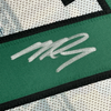 Framed Autographed/Signed Michael Mike Vick 35x39 Philadelphia White Artwork Photo Football Jersey JSA COA