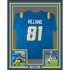 Framed Autographed/Signed Mike Williams 35x39 Los Angeles LA Powder Blue Football Jersey Beckett BAS COA