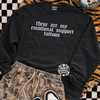 emotional support tattoos embroidered sweatshirt by Madness & Mayhem LLC