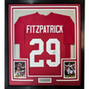Framed Autographed/Signed Minkah Fitzpatrick 35x39 Alabama Red College Football Jersey JSA COA