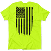 Molon Labe Ghost Flag - Safety Yellow T-Shirt by Armed American Supply