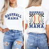 Baseball Mama T-Shirt With Kids Name On Sleeve by EnjoyMyDesign LLC