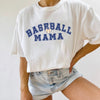 Baseball Mama T-Shirt With Kids Name On Sleeve by EnjoyMyDesign LLC