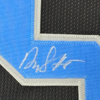 Framed Autographed/Signed David Montgomery 35x39 Detroit Black Football Jersey Beckett BAS COA