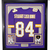 Framed Autographed/Signed Randy Moss 35x39 Straight Cash Homie Minnesota Purple Football Jersey JSA COA