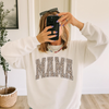 Leopard MAMA Crewneck Sweatshirt by Hey Jude Graphic Tees