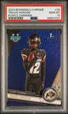 Graded 2023 Topps Bowman U Chrome Travis Hunter #36 Purple Shimmer Rookie RC Football Card PSA 10 Gem Mint