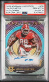 Graded 2022 Topps Bowman U Inception Jalen Carter #JCR Rookie RC Football Card PSA 10 Auto/Card Grade Gem Mint