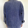 Navy Oversized Corded Crew by Ivy + Cloth