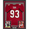 Framed Autographed/Signed Ndamukong Suh 35x39 Tampa Bay Red Football Jersey Beckett BAS COA by Hall of Fame Sports Memorabilia