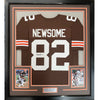 Framed Autographed/Signed Ozzie Newsome 35x39 Cleveland Brown Football Jersey JSA COA by Hall of Fame Sports Memorabilia