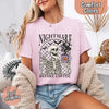 Nightmare Before Coffee Comfort Colors Shirt – Skeleton Funny Halloween Tee by Adorb Custom Tees