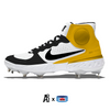 "Yellow and Black" Nike Alpha Huarache Elite 3 Mid Cleats