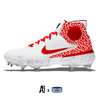 "Red Elephant" Nike Alpha Huarache Elite 3 Mid Cleats