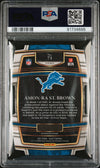 Graded 2021 Panini Select Amon-Ra St. Brown #73 Die Cut Red/Blue Prizm Rookie RC Football Card PSA 10 Gem Mint