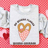 No Quiero Flores Valentine Sweatshirt - Cute Churros Valentine Day's Sweater by Adorb Custom Tees
