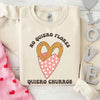 No Quiero Flores Valentine Sweatshirt - Cute Churros Valentine Day's Sweater by Adorb Custom Tees