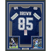 Framed Autographed/Signed Noah Brown 35x39 Dallas Blue Football Jersey JSA COA