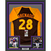 Framed Autographed/Signed Nolan Arenado 35x39 2016 All-Star Game Brown Baseball Jersey JSA COA