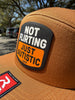Not Flirting Just Autistic | 7 Panel Canvas Patch Snapback by Luckless Outfitters