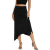 Women's Waist Pleating Fashionable Elegant Irregular Hem Skirt