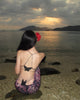 Stitching Butterfly Decoration Fashionable Vacation Style Dress