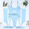 Sexy Underwear Mesh Strap Splicing Tape Gloves Sleeveless Jumpsuit Suit