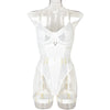 Popular Tight Jumpsuit Craft Complex Belt Heavy Metal High End Underwear Three Piece Set Women Wings Not Included