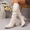 Pointed Pleated-Sleeve High Heel Fashion Boots by FitiqueFit