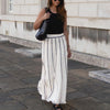 Striped Fringe Knitted Skirt