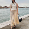 Striped Fringe Knitted Skirt