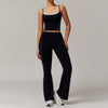 Faux Two Piece Halter Beauty Back Yoga Fold High Waist Casual All-Match Workout Exercise Outfit