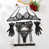 Lace Hollow Out Cutout Backless Comfortable Sexy Bra Set Women Underwear Underpants Garter Five Piece Set